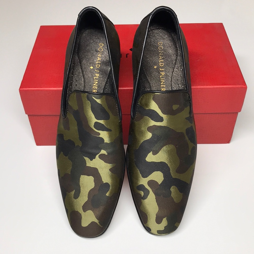 Donald J.Pliner Camo Pont Olive SlipOn Loafers 8.5